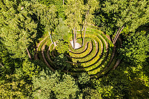 Zur Ruhe kommen im Wald und mit Yoga-Übungen: Das ist am 28. Juni 2025 im Walderlebnispfad Freising möglich. (Foto: Herbert Rudolf/Bayerische Staatsforsten)