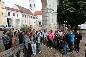 Gruppe auf dem Belvedere