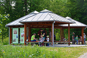 Central pavilion at the Bavarian State Arboretum